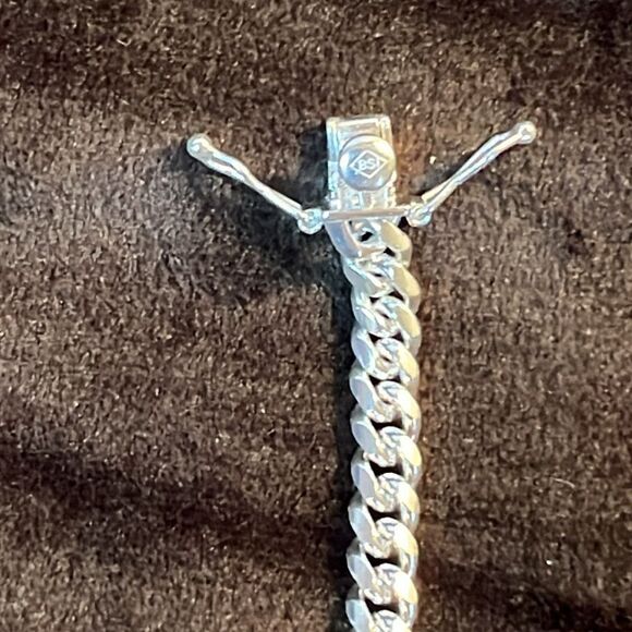 Solid Italian Silver Miami Cuban Bracelet 7.5”, 5MM, 14.2g With Box Lock - Picture 11 of 15